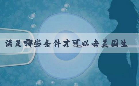 满足哪些条件才可以去美国生孩子