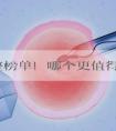 完整榜单！哪个更值得！