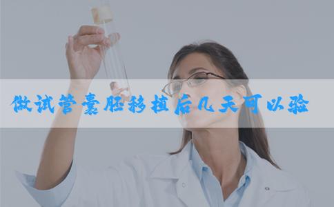 做试管囊胚移植后几天可以验孕?有什么注意事项?