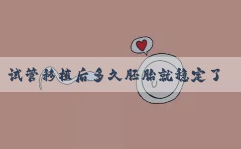试管移植后多久胚胎就稳定了可以停止使用雪诺酮！移植后要塞多久雪诺酮！