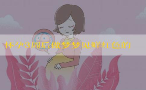怀孕3周后做梦梦见鲜红色的血，有什么征兆？