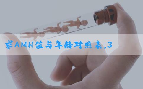 求AMH值与年龄对照表，30岁AMH3.0正常吗？