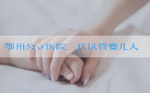 鄂州公立医院三代试管婴儿大约是多少钱！鄂州三医院怎么样！