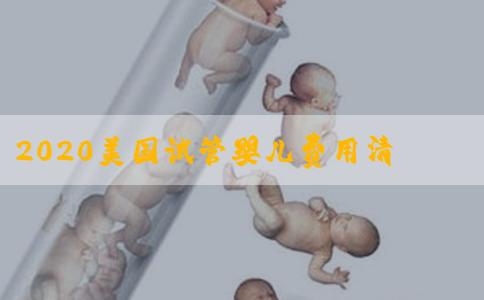 2020美国试管婴儿费用清单【详】